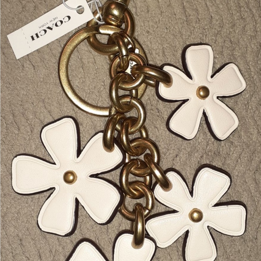 IN SEARCH OF COACH MULTI  FLORAL BAG CHARM AS PICTURED